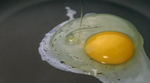 Cooking egg, Slow Motion Stock Footage 9290658