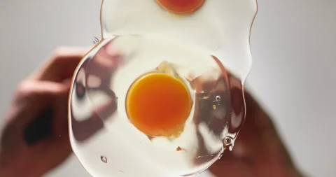 Cooking eggs from beneath Video stock 314496666