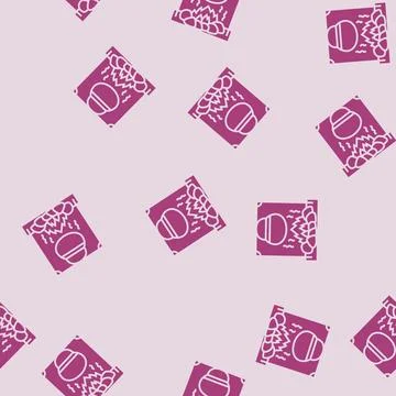 Cooking with fire restaurant chef glyph seamless pattern Stock Illustration