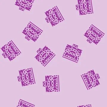 Cooking with fire restaurant chef glyph vector seamless pattern Stock Illustration