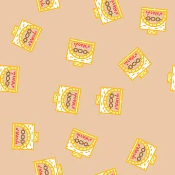 Cooking with fire restaurant chef vector seamless pattern Stock Illustration