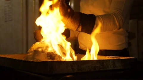 Cooking with fire in Turkey Stock Footage 150350556