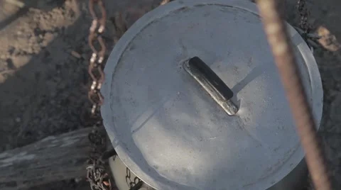 Cooking on firewood Stock Footage 62451209