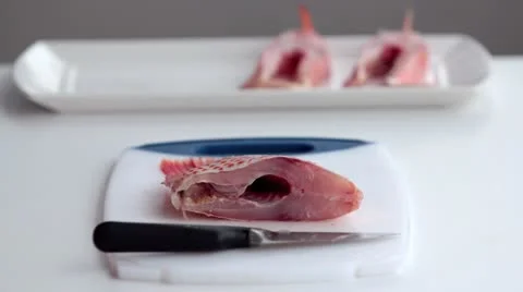 Cooking fish 스톡 동영상 22133648