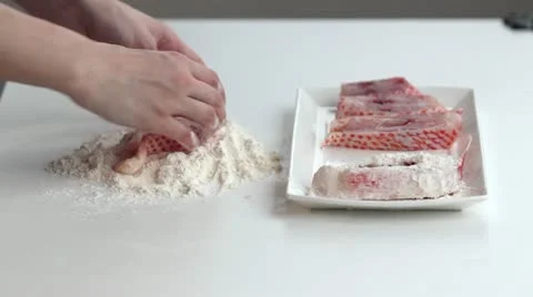 Cooking fish 스톡 동영상 22133741