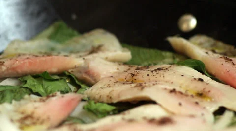 Cooking fish Stock-Footage 32303869