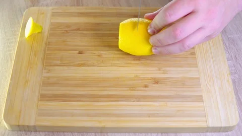 Cooking fish with lemon. timelapse Stock Footage 100236652