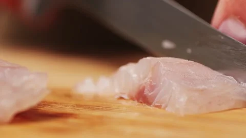 Cooking fish Peruvian ceviche close-up. Fresh cooked ceviche made of raw white Stock Footage 289668259