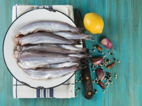 Cooking fish Stock Photos
