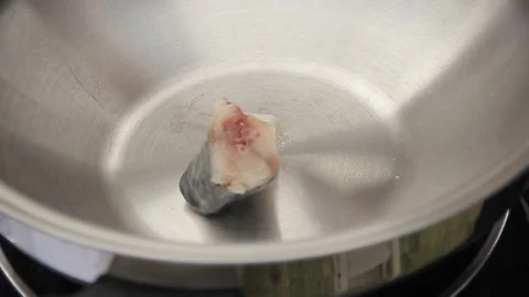 Cooking fish on a picnic Stock Footage 71099048