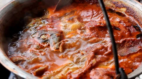 Cooking Fish Soup Stock Footage 938417