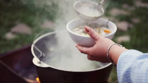 Cooking fish soup 스톡 동영상 103286377