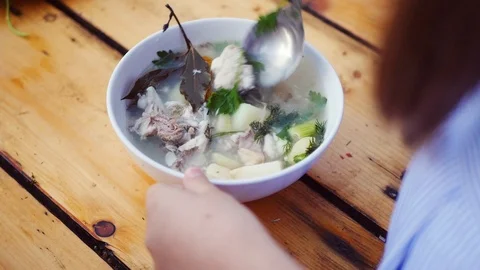 Cooking fish soup 스톡 동영상 103286426