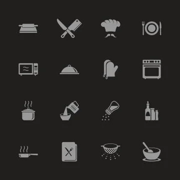 Cooking - Flat Vector Icons Illustrazione stock