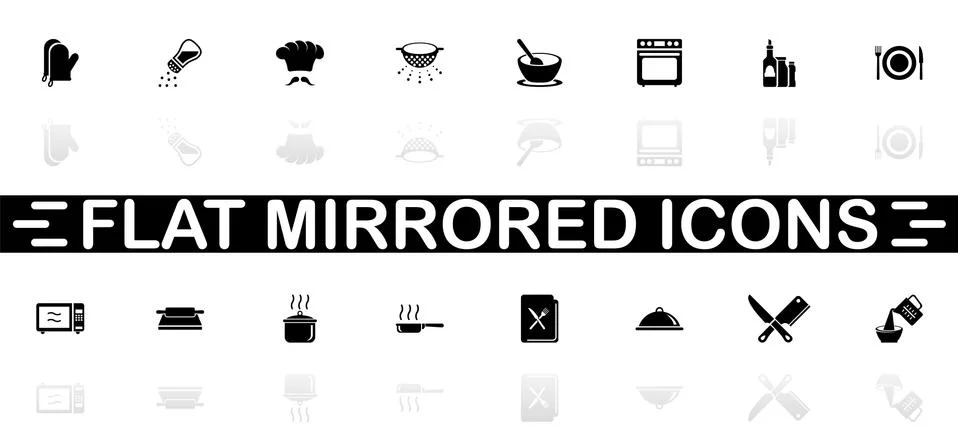 Cooking - Flat Vector Icons Stock Illustration