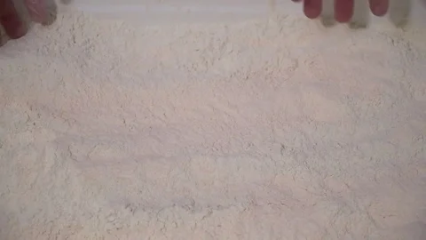 Cooking flour for baking Stock Footage 80631263