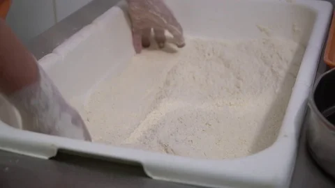 Cooking flour for baking Stock-Footage 80631729