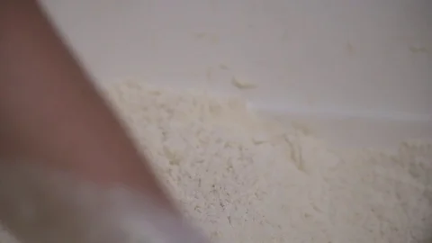 Cooking flour for baking Stock Footage 80631908