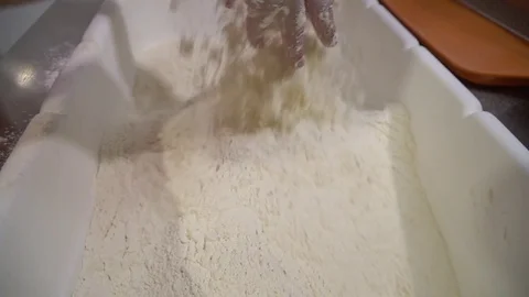 Cooking flour for baking Video stock 80631988