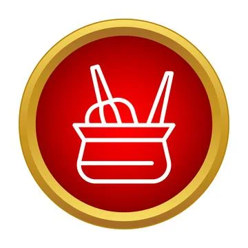 Cooking food inside a pot kitchenware icon Stock Illustration