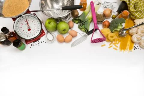 Cooking - Food - Kitchen - Space for Text Stock Photos