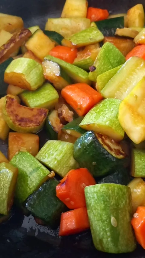 Cooking fresh vegetables Stock Footage 272756005