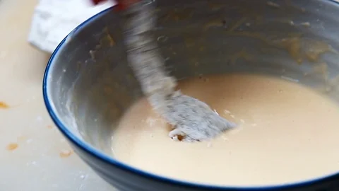 Cooking fried prawn balls Stock Footage 128643256