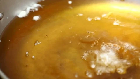 Cooking fried prawn balls Stock Footage 128643541