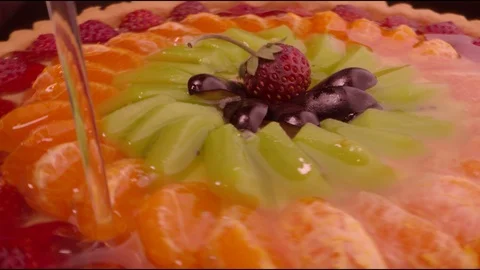 Cooking fruit tart. Stock Footage 119467203