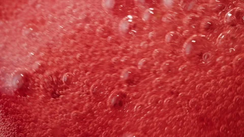 Cooking fruits Jam, Process of making homemade strawberry jam. Red sweet syrup Stock Footage 243594524