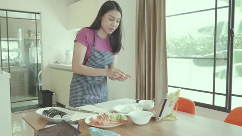 Cooking Fun: Preparing Delicious Dishes at Home Stock Footage 313942880