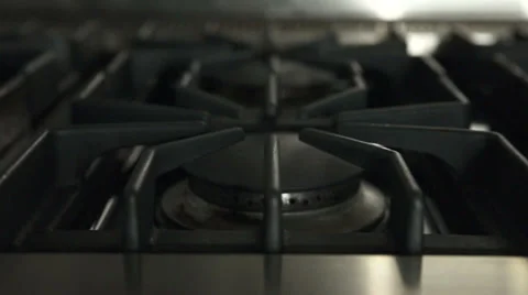 Cooking on a gas stove Video stock 33340040