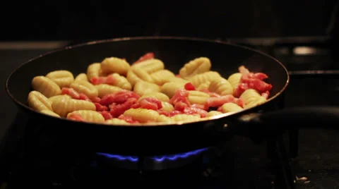 Cooking gnocchi Stock Footage 34553524