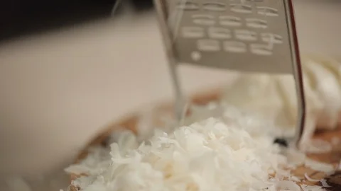 Cooking grated cheese close-up. Stock Footage 116821665