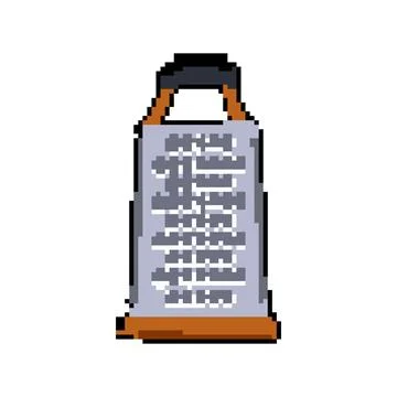 Cooking grater pixel art vector illustration Stock Illustration