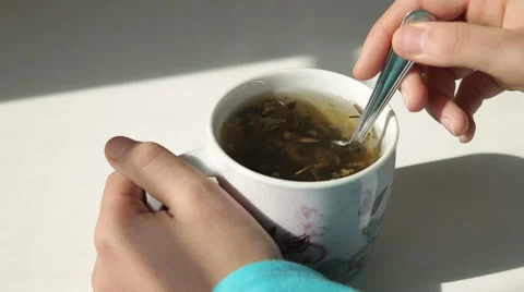 Cooking Green Tea Stock Footage 42873186