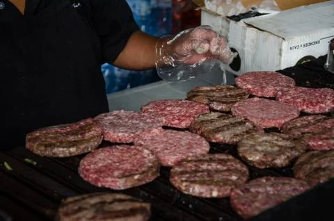 Cooking on the grill Stock Photos