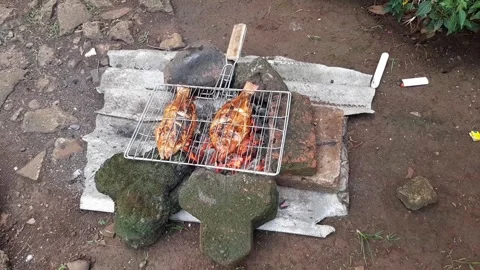 Cooking grilled fish Stock Footage 277939511