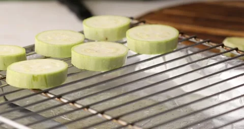 Cooking grilled vegetables. Stock Footage 250020220