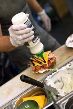 Cooking an hamburger Stock Photos