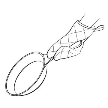 Cooking hand isolated Stock Illustration
