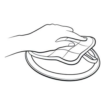 Cooking hand isolated Stock Illustration
