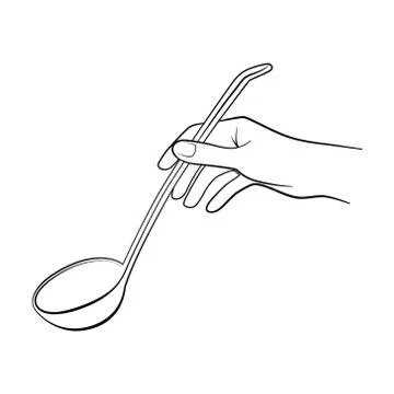 Cooking hand isolated Illustrazione stock