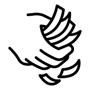 Cooking hands icon, outline style Illustrazione stock