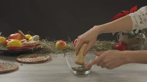 Cooking Herbal Drink Stock Footage 97220197