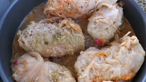 Cooking on a hike. Stock Footage 145662360