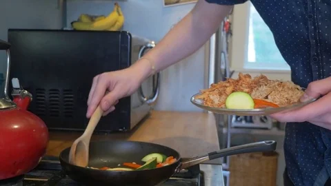 Cooking at home Stock Footage 83603826