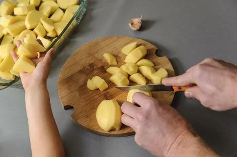Cooking at home kitchen. Stock Photos
