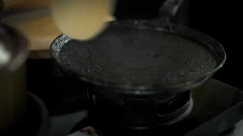 Cooking hot roti Stock Footage 279410439