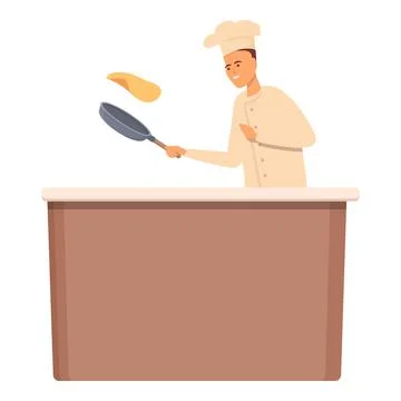 Cooking icon cartoon vector. Online food Stock Illustration